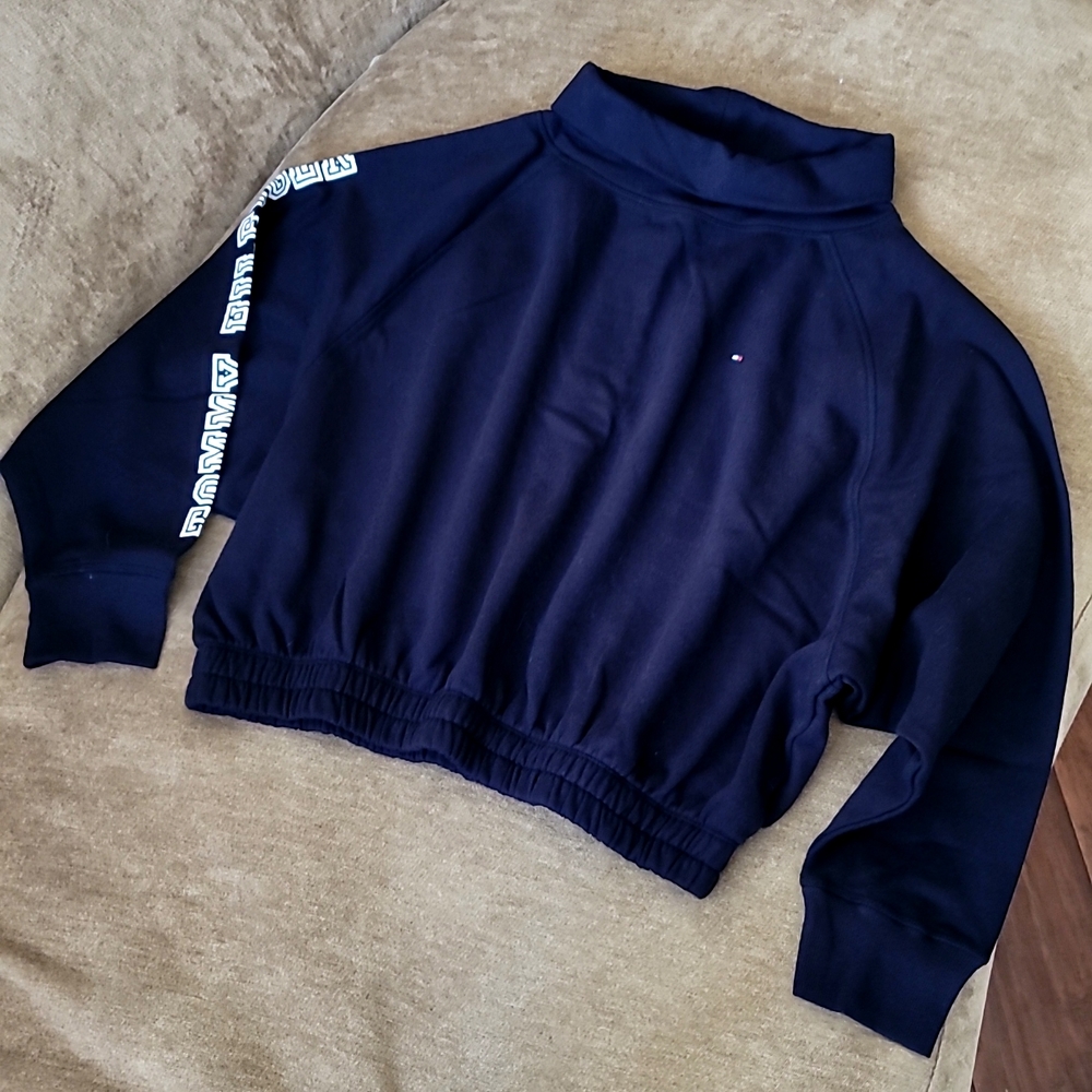 Tommy Hilfiger Navy Cropped Sweatshirt